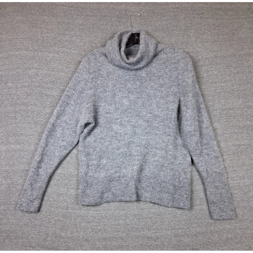 Quince Womens Sweater XL Gray Wool Alpaca Turtleneck Quiet Luxury Elevated Cozy